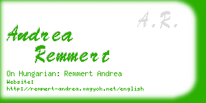 andrea remmert business card